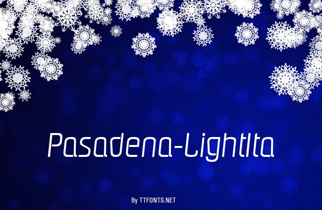 Pasadena-LightIta example
