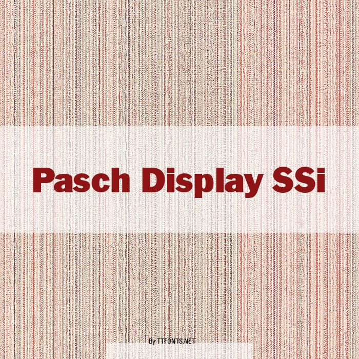 Pasch Display SSi example