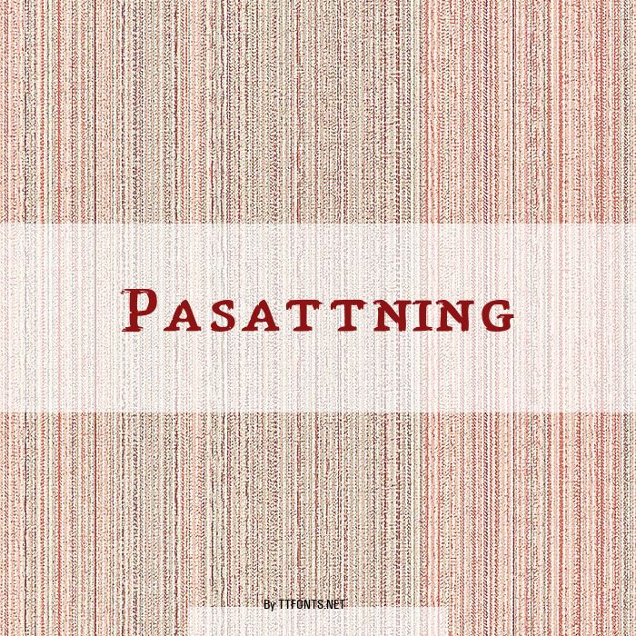 Pasattning example