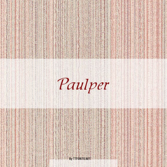 Paulper example