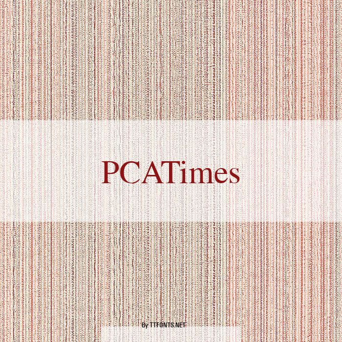 PCATimes example