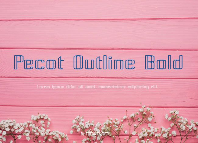 Pecot Outline Bold example