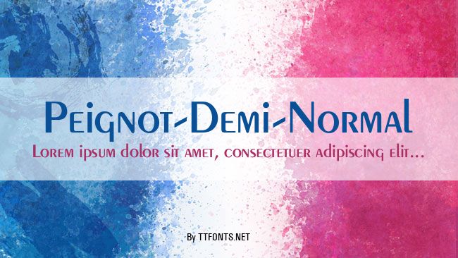 Peignot-Demi-Normal example