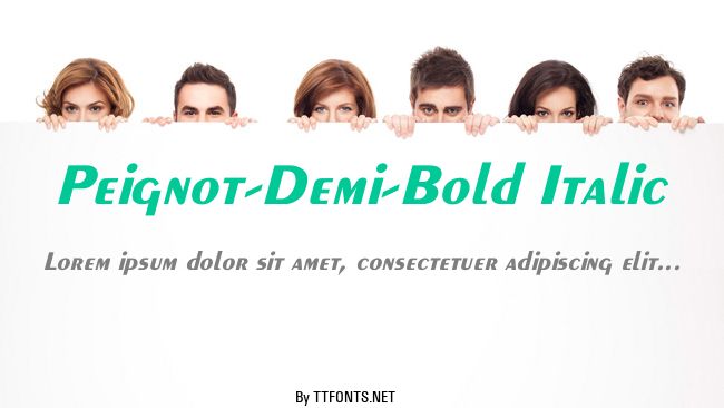 Peignot-Demi-Bold Italic example