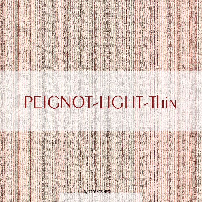 PEIGNOT-LIGHT-Thin example
