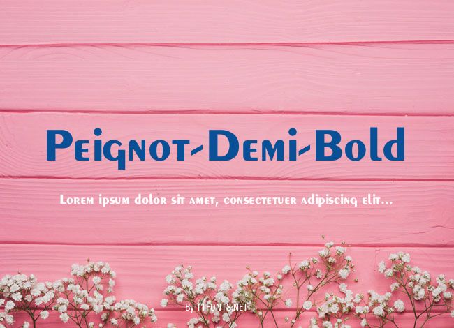 Peignot-Demi-Bold example