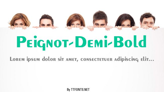 Peignot-Demi-Bold example