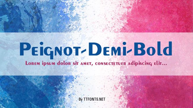 Peignot-Demi-Bold example