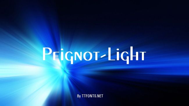 Peignot-Light example