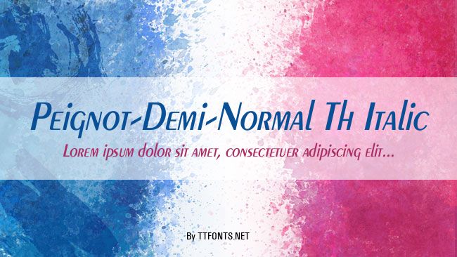 Peignot-Demi-Normal Th Italic example