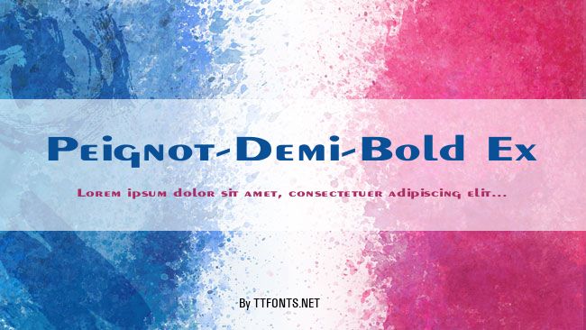 Peignot-Demi-Bold Ex example
