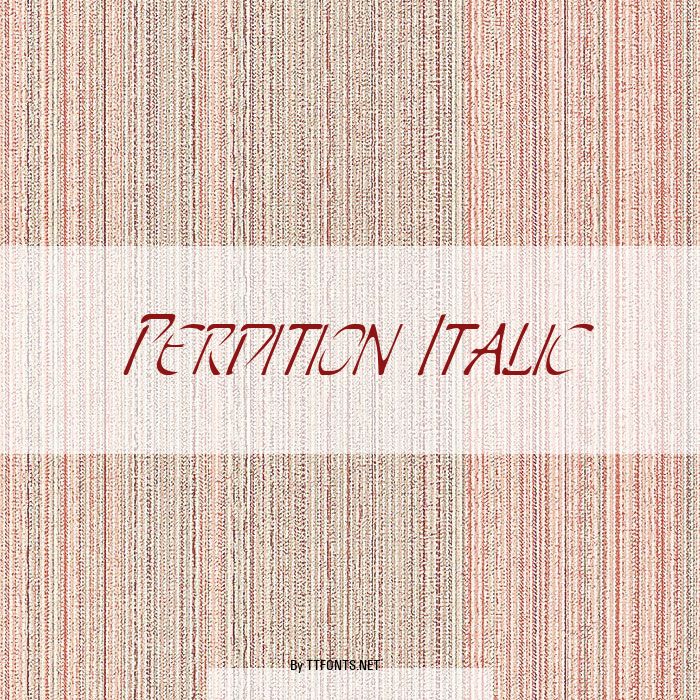Perdition Italic example