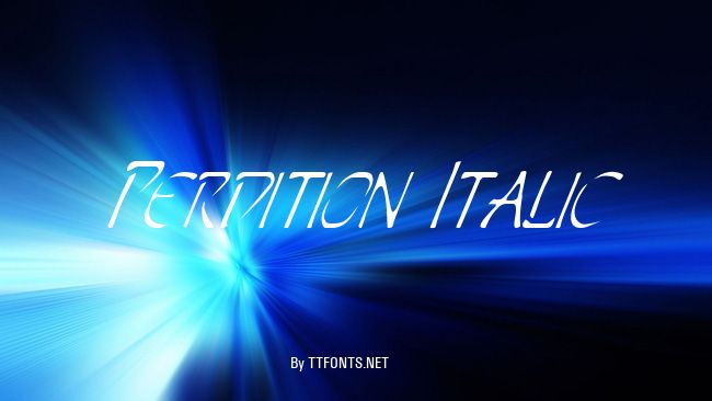 Perdition Italic example