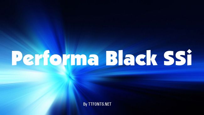 Performa Black SSi example