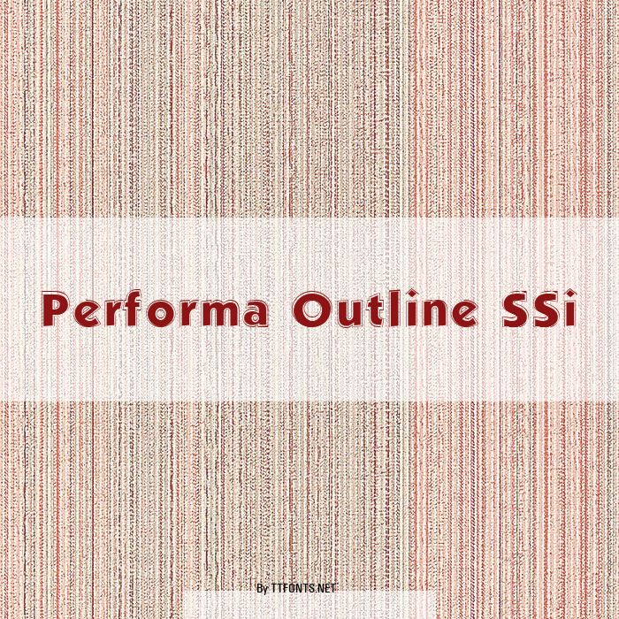 Performa Outline SSi example