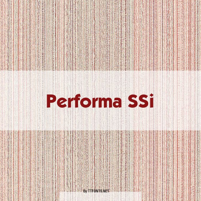 Performa SSi example