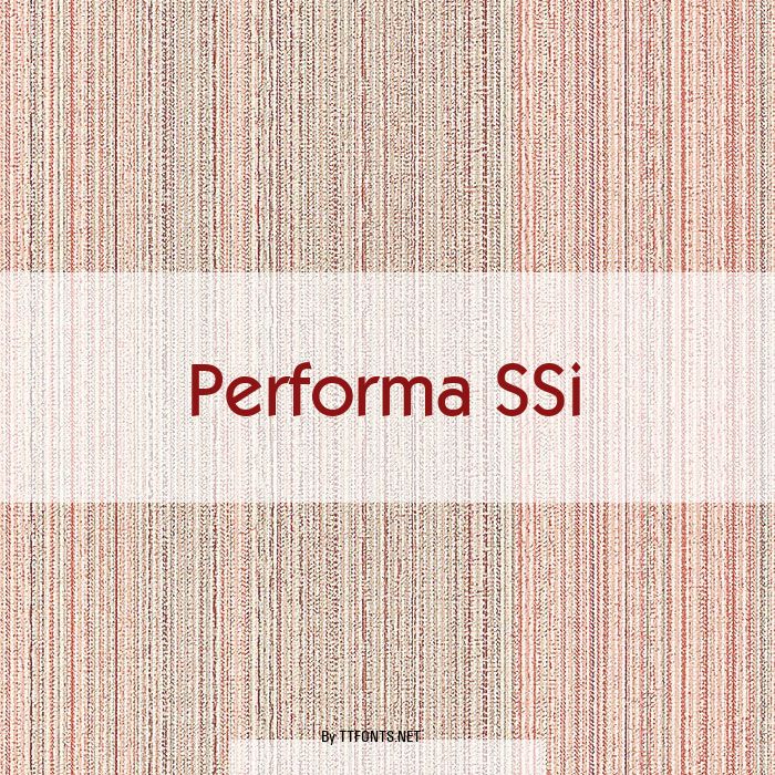 Performa SSi example