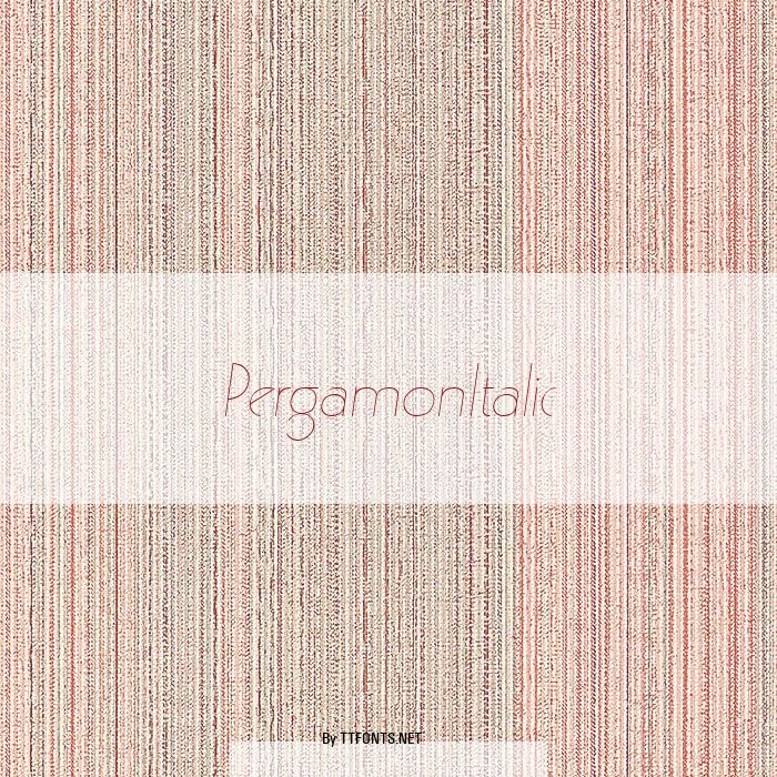 PergamonItalic example