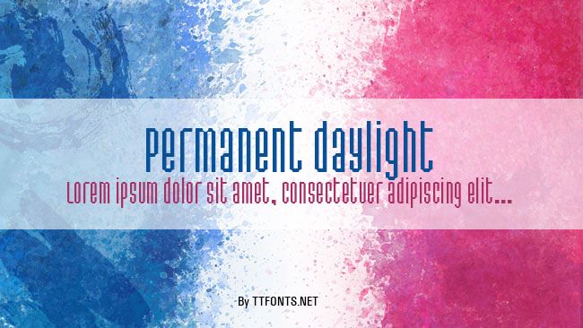 Permanent daylight example