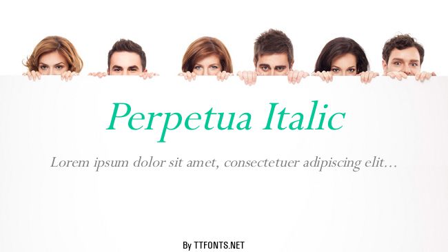 Perpetua Italic example