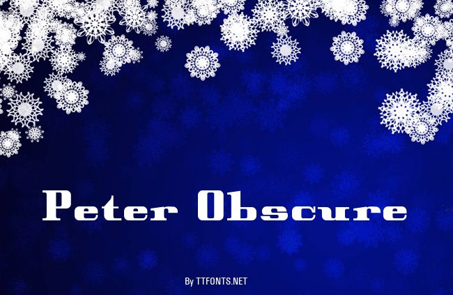 Peter Obscure example