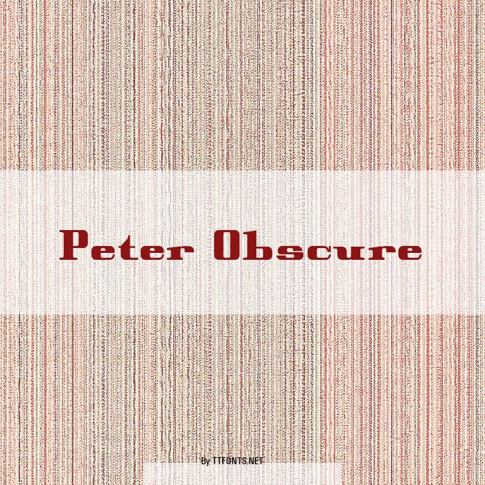 Peter Obscure example