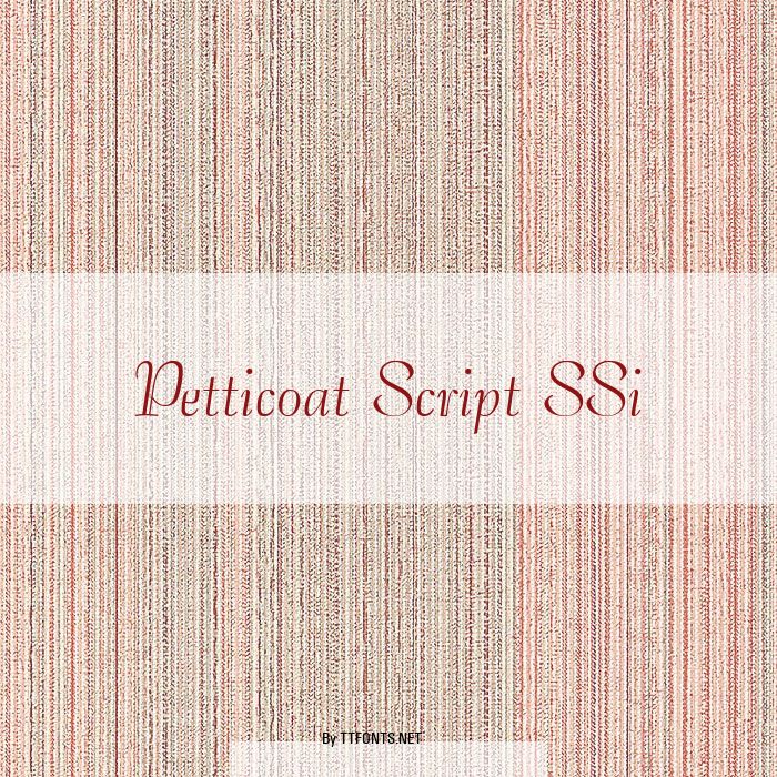 Petticoat Script SSi example