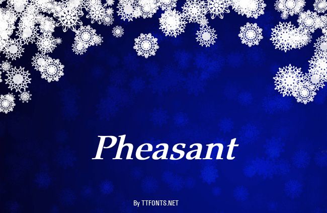 Pheasant example
