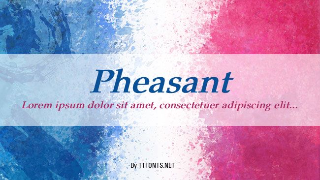 Pheasant example