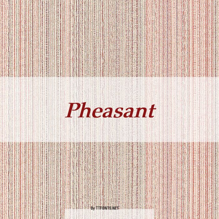 Pheasant example