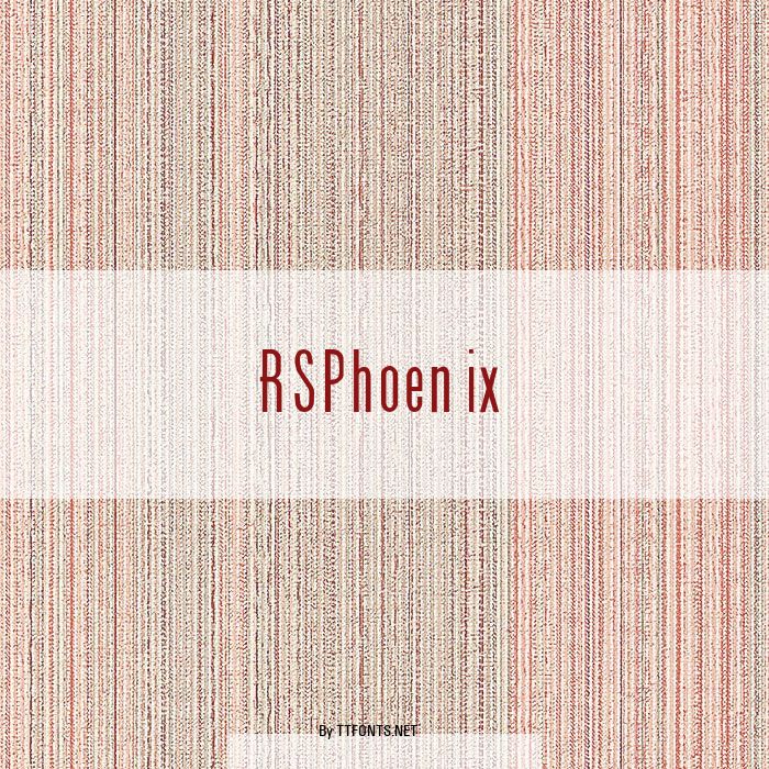 RSPhoenix example