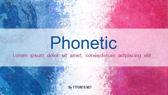 Phonetic example