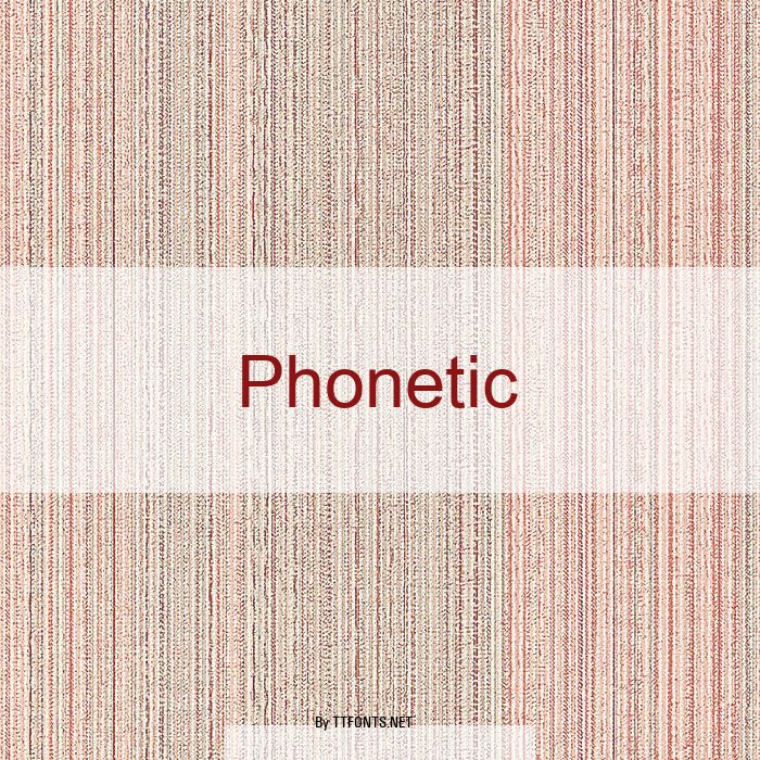 Phonetic example