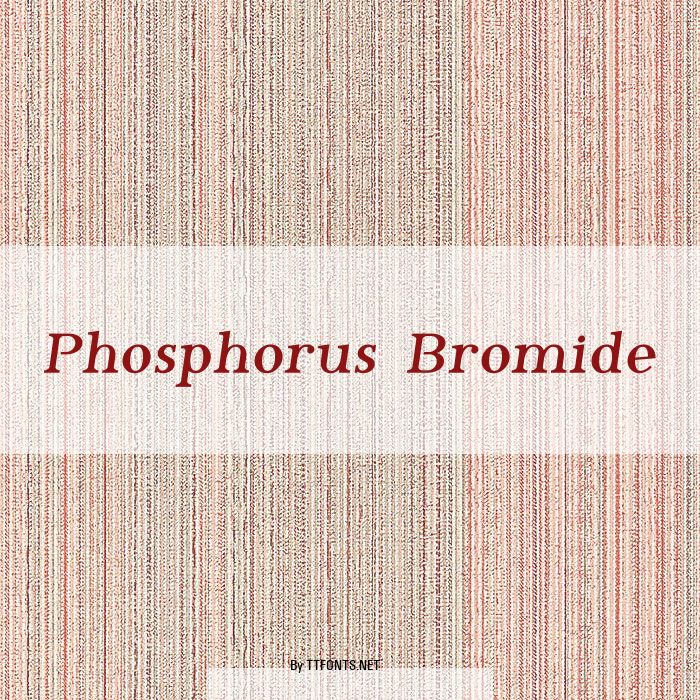Phosphorus Bromide example