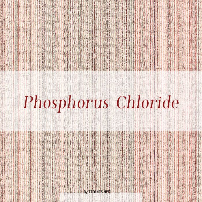 Phosphorus Chloride example