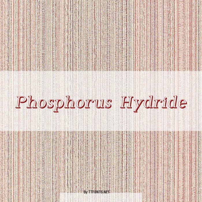 Phosphorus Hydride example