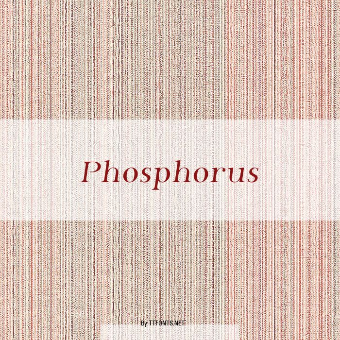 Phosphorus example