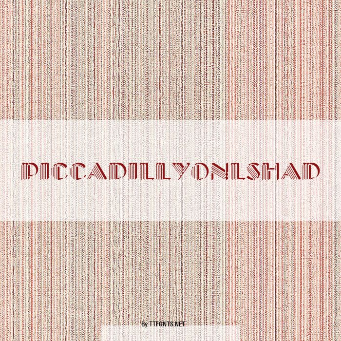 PiccadillyOnlShaD example