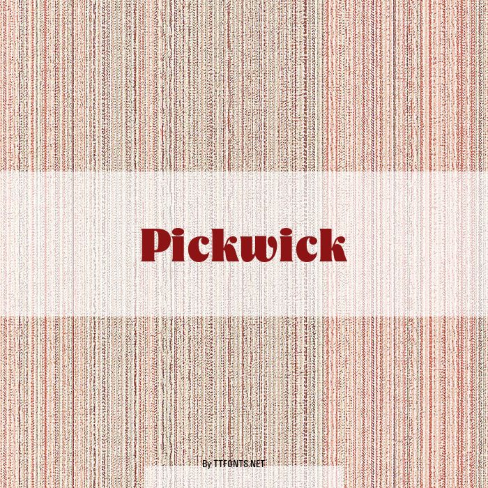 Pickwick example