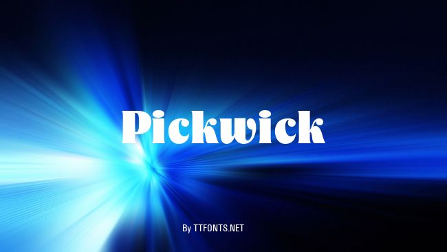 Pickwick example