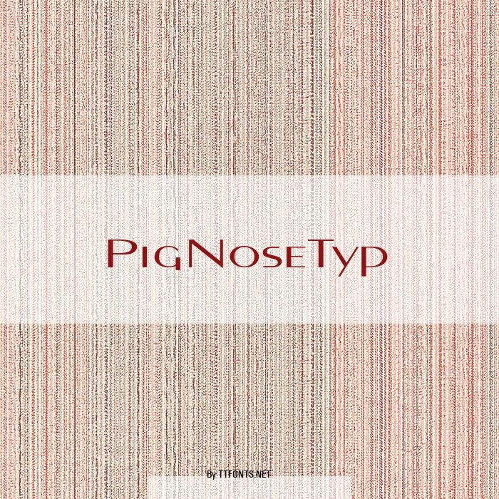 PigNoseTyp example