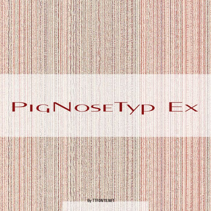 PigNoseTyp Ex example