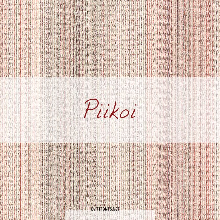 Piikoi example