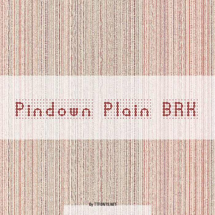 Pindown Plain BRK example