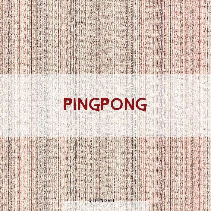 PingPong example