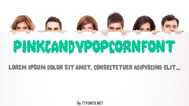 PinkCandyPopcornFont example