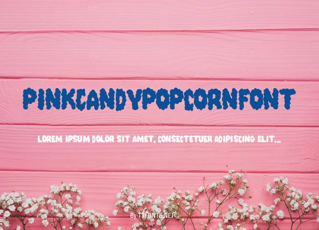 PinkCandyPopcornFont example