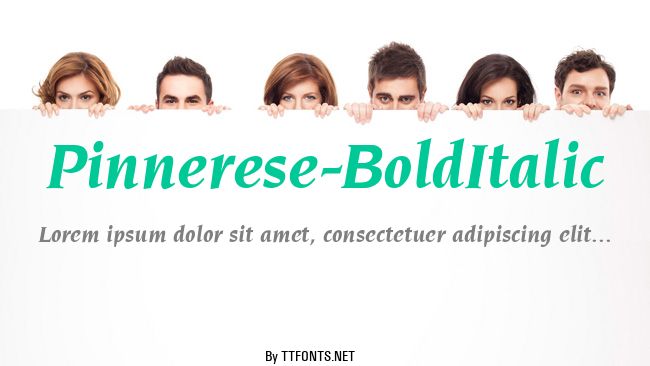 Pinnerese-BoldItalic example
