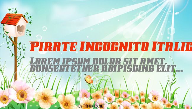 Pirate Incognito Italic example
