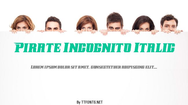 Pirate Incognito Italic example